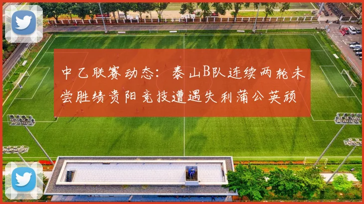 中乙联赛动态：泰山B队连续两轮未尝胜绩贵阳竞技遭遇失利蒲公英顽强战平